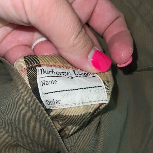 Vintage Burberry’s Nova Check Lined Jacket Olive Green Men’s 50 - Picture 3 of 5